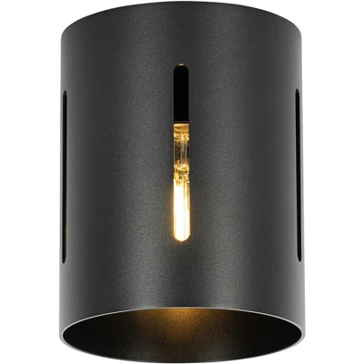 Afbeelding van QAZQA Design plafondlamp zwart Yana