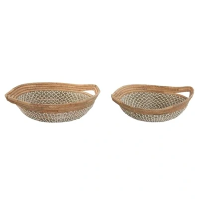 Afbeelding van Middenstuk Home ESPRIT Wit Lichtbruin Natuurlijk Stads 51 x 45 13 cm (2 Stuks)