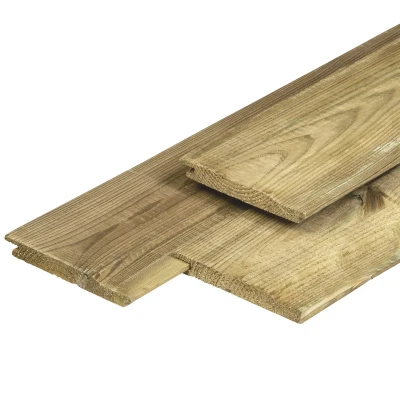 Afbeelding van Overhangend rabat Midden Europees grenen 1,8x14,5x300 cm Tuindeco