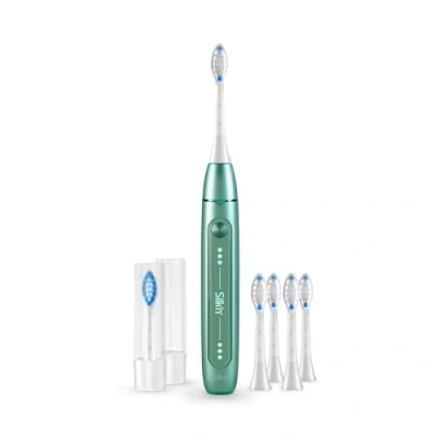 Afbeelding van Silk&#039;n SonicYou Elektrische Tandenborstel Geschenkset met 4 Pack Witte opzetborstels Groen