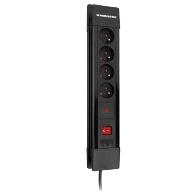 Afbeelding van MONSTER Power Overspanningsbeveiliging 4 AC FR 608 joule bescherming elimineert interferentie van de netstroom Verbetert beeld en geluid 1,40 m