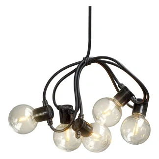 Afbeelding van Konstsmide 2374 800 Party lichtketting Buiten Energielabel: G (A G) werkt op het lichtnet Aantal lampen 60 LED Barnsteen Verlichte lengte: 4.75 m