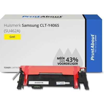 Afbeelding van Huismerk Samsung CLT Y406S (SU462A) Toner Geel