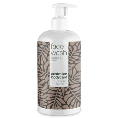 Afbeelding van Australian Bodycare Face Wash 500ml Eenvoudige gezichtsreinigingszeep, perfect tegen pukkels, jeugdpuistjes &amp; meeeters gebaseerd op Tea Tree Olie Voor de verzorging van acne gevoelige huid