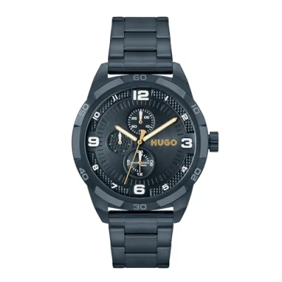 Afbeelding van HUGO Horloge, Heren, Maat: One Size, Blau