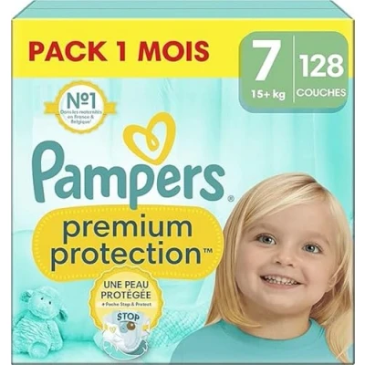 Afbeelding van Pampers Premium Protection Luiers Maat 7 128 Stuks 15kg+