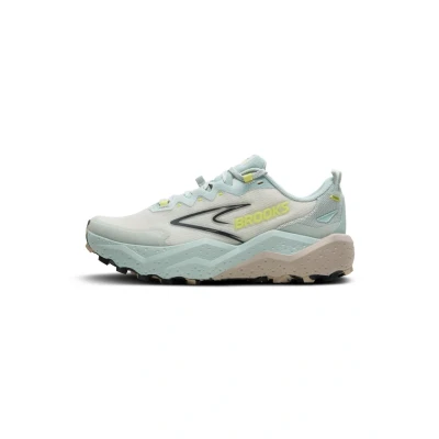 Afbeelding van Brooks Caldera 8 Trail hardloopschoenen, Dames, Maat: 42, Misty blue coconut chateau Textiel