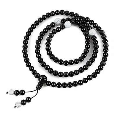 Afbeelding van COAI Mala Rozenkrans, 108 stuks, onyx, niet elastisch, Steen, Onyx
