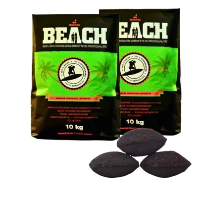 Afbeelding van BlackSellig 20 kg Beach Kokos Grill Briketten Pure kokosnootschalen grillkolen perfecte professionele kwaliteit