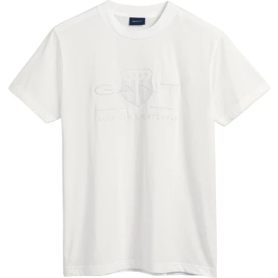 Afbeelding van GANT Tonal Shield Tshirt basic, Heren, Maat: Medium, Weiß