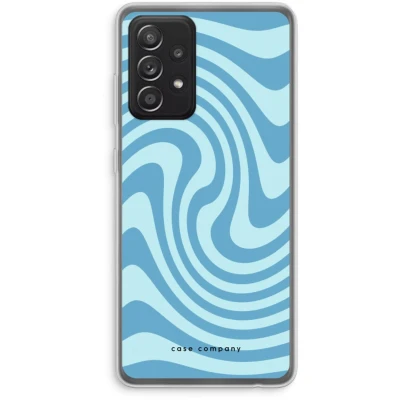 Afbeelding van Case Company® hoesje geschikt voor Samsung Galaxy A52s 5G Swirl Blauw Soft Cover Telefoonhoesje Bescherming aan alle Kanten en Schermrand