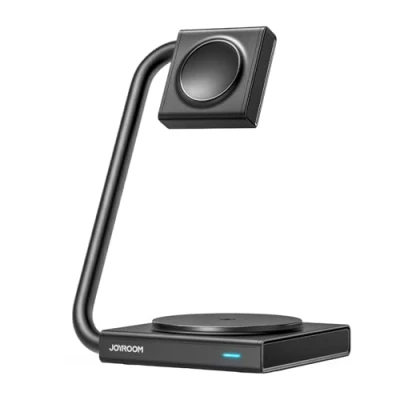 Afbeelding van Joyroom 2 in 1 opvouwbare oplader (15 W), Draadloze laders, Zwart