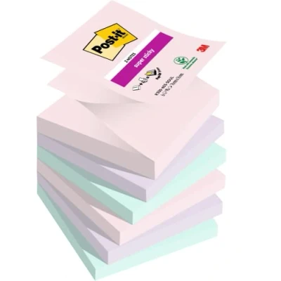 Afbeelding van Memoblok 3M Post it Z Notes R330 Super Sticky 76X76 mm SOUL