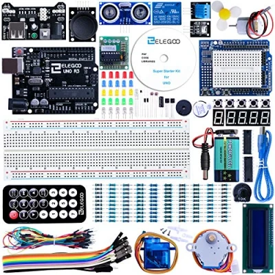 Afbeelding van ELEGOO Starterkaart Super starterset met Franse handleiding voor beginners en professionals, doe het zelf, compatibel Arduino IDE