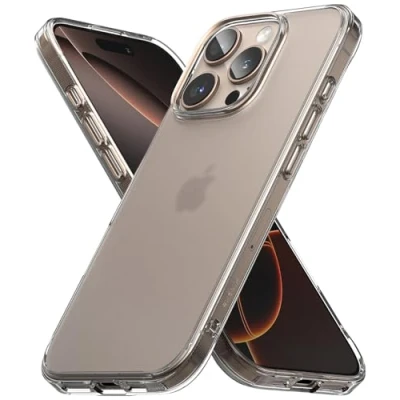 Afbeelding van Ringke beschermhoes compatibel met iPhone 16 Pro Max [Fusion Mat], transparant, ultradun, robuust, stijf, achterkant, zacht, schokbestendig, voor Max, accessoires, mat