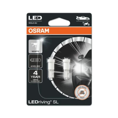 Afbeelding van Osram T5 W2.3W LED Retrofit Wit 12V W2x4.6d 2 Stuks