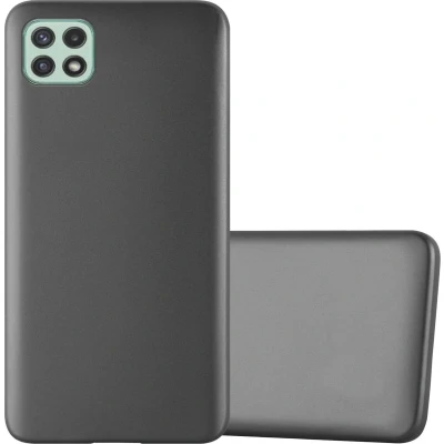 Afbeelding van Cadorabo Hoesje geschikt voor Samsung Galaxy A22 5G in METALLIC GRIJS Beschermhoes gemaakt van flexibel TPU silicone Case Cover