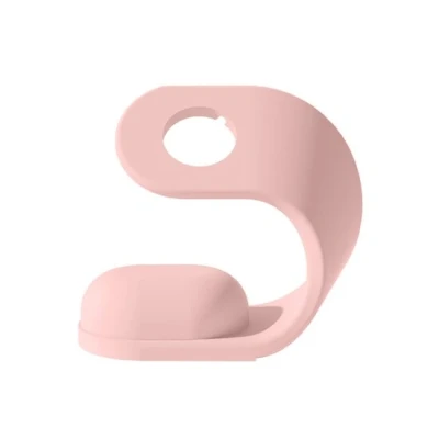 Afbeelding van Apple watch houder Siliconen Roze Geschikt voor