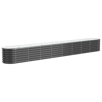 Afbeelding van Plantenbak 332x40x36 cm gepoedercoat staal antracietkleurig