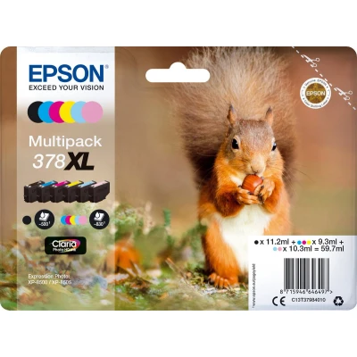 Afbeelding van Epson inktcartridge 378 XL, 500 830 pagina&#039;s, OEM C13T37984010, 6 kleuren