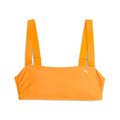 Afbeelding van Puma SWIM Women Bandeau Bikinitop, Dames, Maat: Small, Sun orange