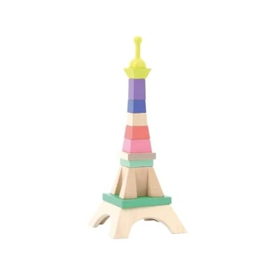 Afbeelding van Vilac Eiffeltoren van hout Creatief en educatief speelgoed voor kinderen Uniek design Houten constructie Ontwikkeling visuele handmatige coördinatie vanaf 18 maanden