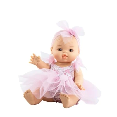 Afbeelding van Paola Reina Gordi Marieta babypop blank meisje met bruine ogen 34cm