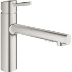 Afbeelding van GROHE Concetto 1 gats keukenkraan met medium uitloop, uittrekbare
