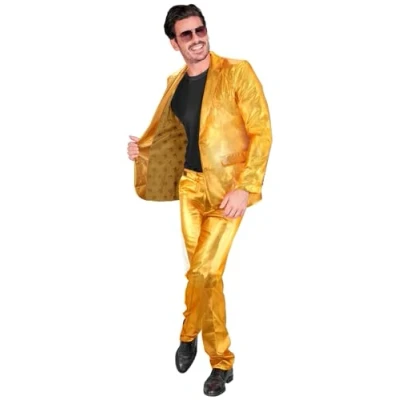 Afbeelding van Widmann Glitter &amp; Glamour Kostuum Proud To Be Goud Golden Man XXL Carnavalskleding Verkleedkleding