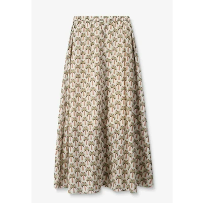 Afbeelding van Sissy Boy Dames Multicolour maxi rok met palmboom print (Maat M, Katoen)