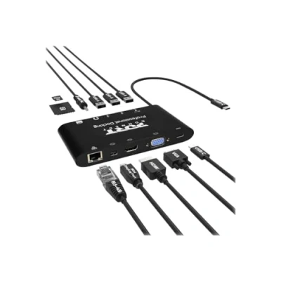 Image de Station d&#039;accueil Port Designs Connect travel USB Type C 1x4K ++ Noir