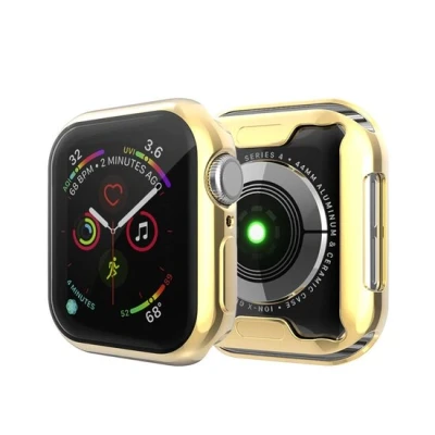 Afbeelding van Apple watch Siliconen case (volledig beschermd) 40mm Goud Geschikt voor