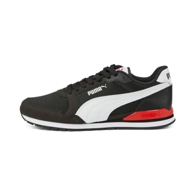 Afbeelding van PUMA St Runner V3 uniseks sneakers van mesh, zwart.