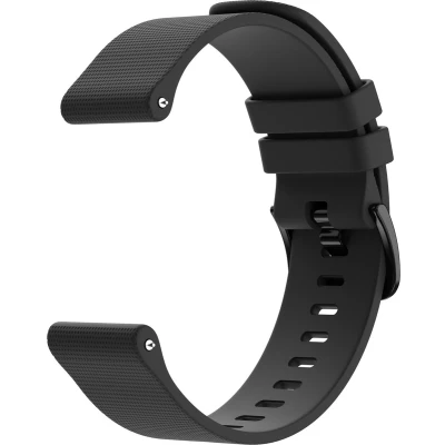 Afbeelding van imoshion Siliconen sportbandje met gesp Universeel 22 mm aansluiting Zwart