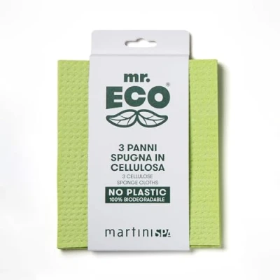 Afbeelding van Mr. Eco vaatdoekjes ft 19,5 x 16,5 cm, van plantaardige cellulose, pak 3 stuks