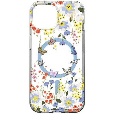 Afbeelding van iDeal of Sweden Mirror Case met MagSafe voor de Apple iPhone 13 / 14 15 SE 4 Artistic Garden