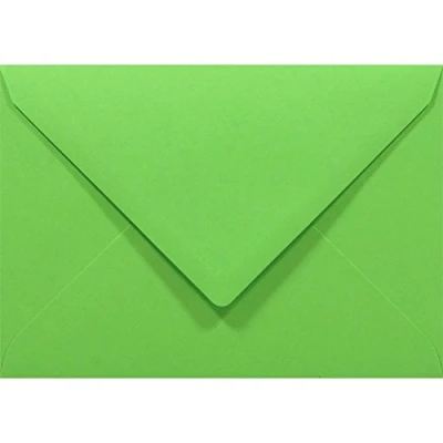 Afbeelding van Netuno 50 groene enveloppen C6 114 x 162 mm Rainbow 80 g puntige flap gekleurde decoratief voor brieven uitnodigingen bruiloft Kerstmis wenskaarten verjaardag feestjes ansichtkaarten