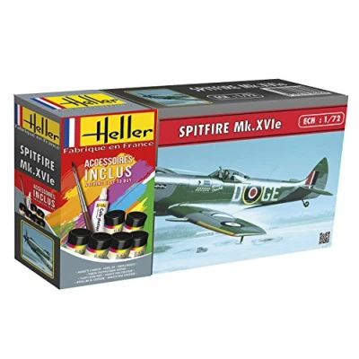 Afbeelding van 1:72 Heller 56282 Spitfire MK XVI E Starter Kit Plastic Modelbouwpakket