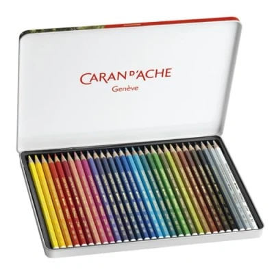 Image de Boîte métal de 30 crayons couleurs Prismalo® Aquarelle Caran d&#039;Ache