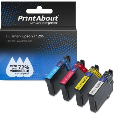 Afbeelding van Huismerk Epson T1295 Inktcartridge 4 kleuren Voordeelbundel