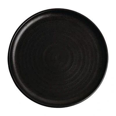 Afbeelding van Olympia Canvas ronde borden met smalle rand zwart 26,5cm (6 stuks)