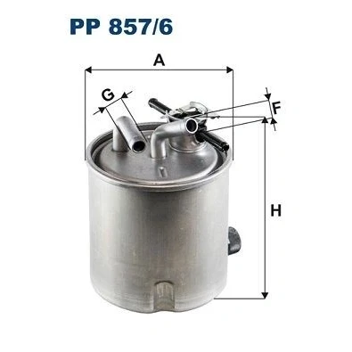 Afbeelding van FILTRON PP 857/6 Brandstoffilter Pijpfilter 10 NISSAN: NP300 Navara Pickup, Pathfinder 3, Platform / Chassis