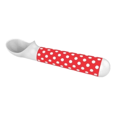 Afbeelding van Zak! Scheplepel Ijs Rood Wit Bolletjes