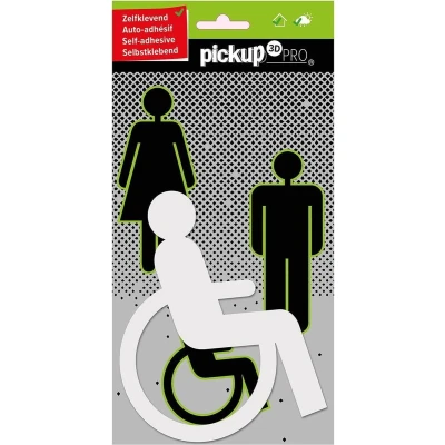 Afbeelding van Pickup Route Acryl Pro Picto Rolstoel Wit