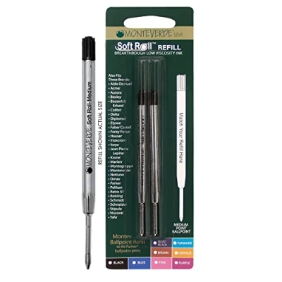 Afbeelding van Monteverde Soft Balpenvulling (Parker) Medium Blue 2 Pc