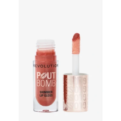Afbeelding van Makeup Revolution POUT BOMB Shimmer Gloss Lipgloss, Maat: 4.5 ml, Nude glow