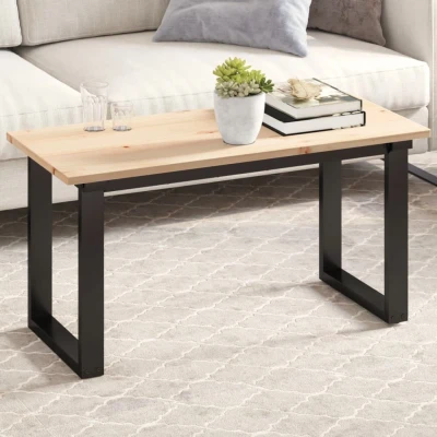 Afbeelding van Tafelblad rechthoekig 90x40x1,7 cm massief grenenhout