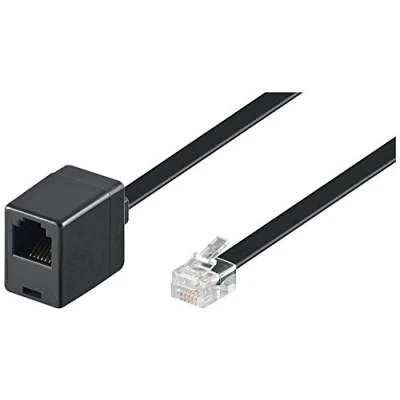 Image de MicroConnect Modular Straight câble de téléphone 3 m noir