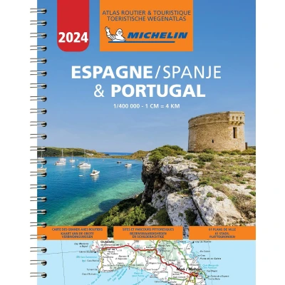 Afbeelding van Michelin Spanje &amp; Portugal 2024 Wegenkaart Kleurloos Reisboeken Kaarten