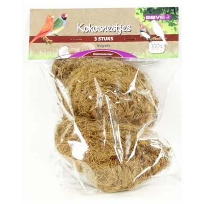 Afbeelding van Esve Kokosnestjes Vogelbroedbenodigheden 10 cm 1000 g Natural à 3 stuks
